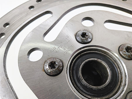 2007 Harley Dyna FXDB Street Bob Rear Wheel Hub Spoke 17" + Rotor 40979-06B {{ shop.shopifyCountryName }} - Mototech271