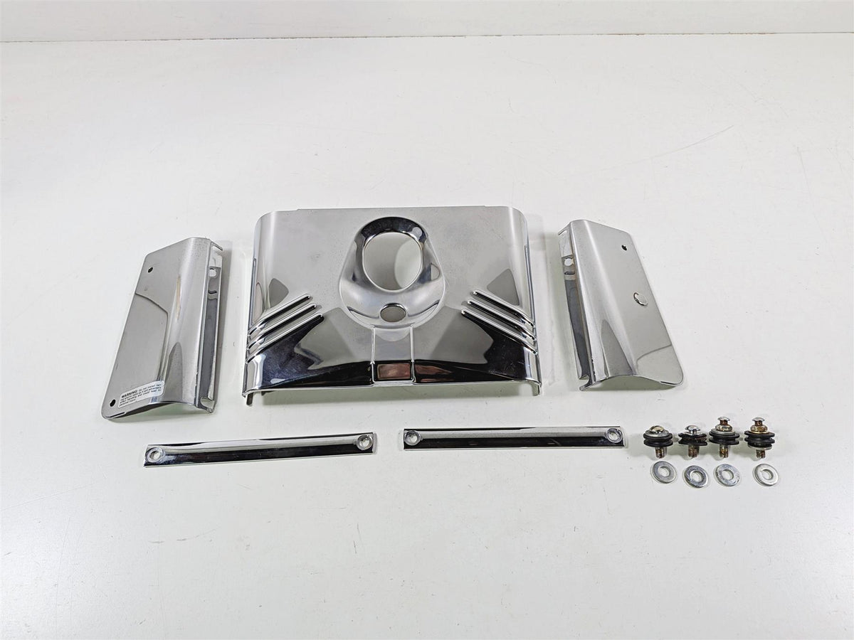 2005 Harley Softail FLSTFSE CVO Fat Boy Headlight Fork Chrome Cover Set 67889-91-Mototech271