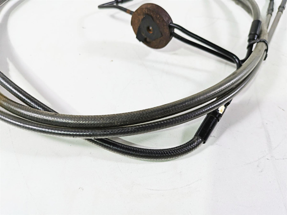 2014 Harley FXDL Dyna Low Rider Aftermarket Long Clutch Cable & Brake Line Set {{ shop.shopifyCountryName }} - Mototech271