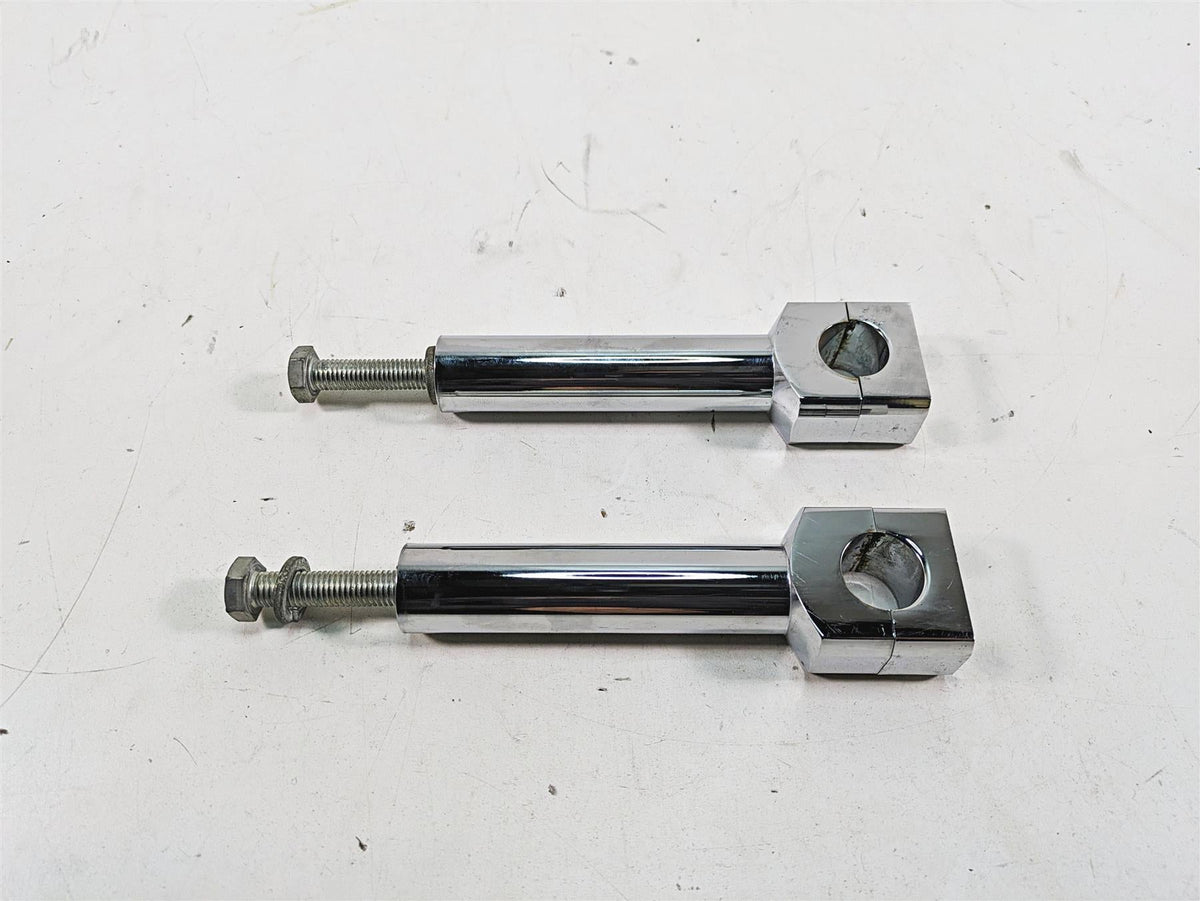 1999 Harley Dyna FXDL Low Rider 6" Chrome Handlebar Riser Holder Clamps {{ shop.shopifyCountryName }} - Mototech271
