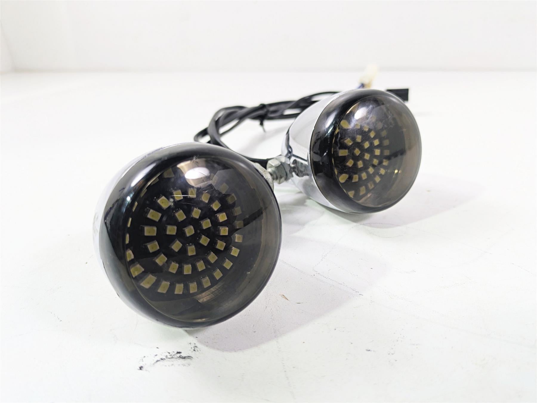 2009 Harley FXDC Dyna Super Glide Smoked Led Front Turn Signal Set 68972-00 {{ shop.shopifyCountryName }} - Mototech271