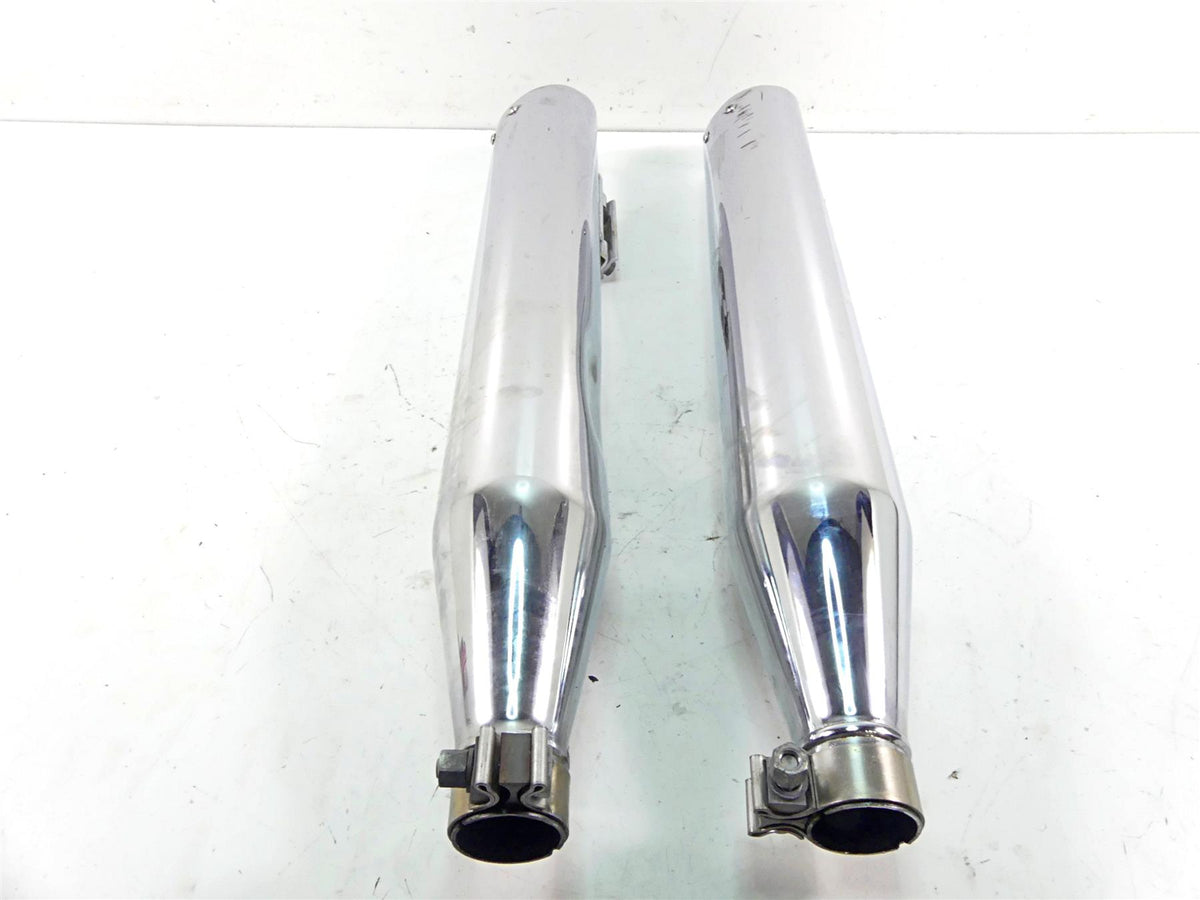 2008 Harley Touring FLHX Street Glide Vance Hines Twin Slash Mufflers Set 16763 {{ shop.shopifyCountryName }} - Mototech271