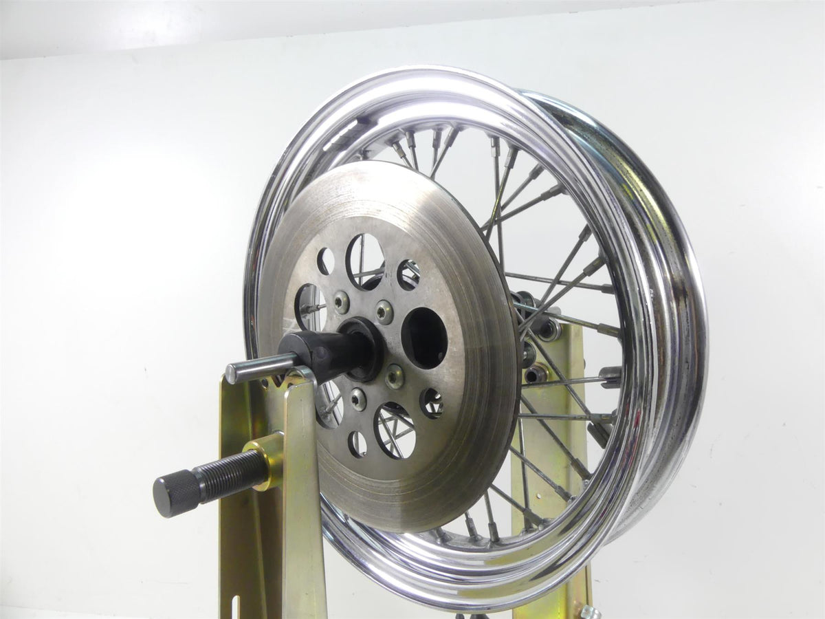 1993 Harley FXSTS Softail Springer Rear Chrome Spoke Wheel Rim 16x3 40975-86 {{ shop.shopifyCountryName }} - Mototech271