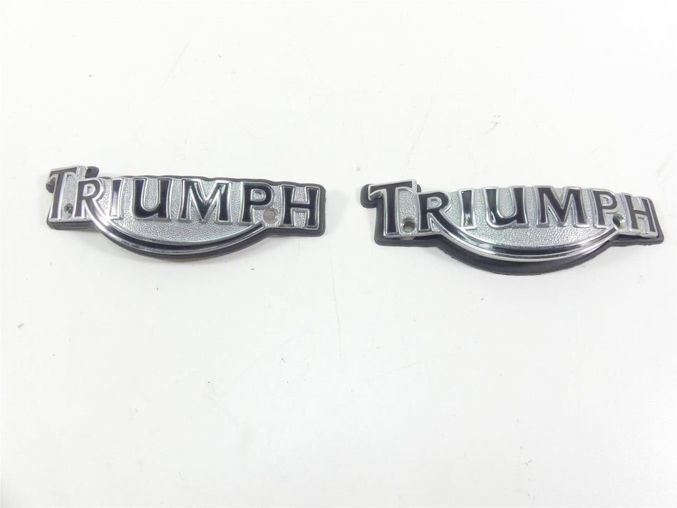 2002 Triumph Bonneville America Fuel Gas Tank Badges Logos T3900086 T3900087 {{ shop.shopifyCountryName }} - Mototech271