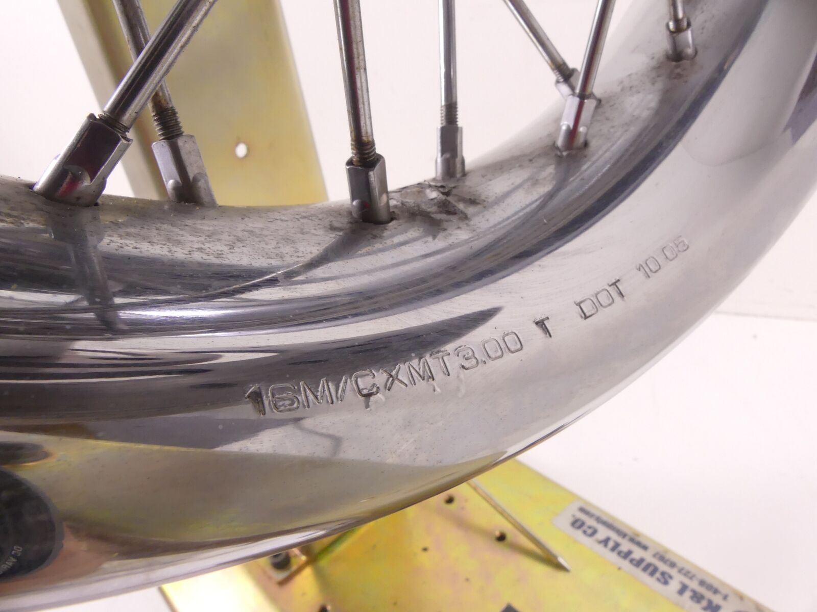 2006 Harley FLSTCI Softail Heritage Straight Front Wheel Rim 16x3 43005-05A {{ shop.shopifyCountryName }} - Mototech271