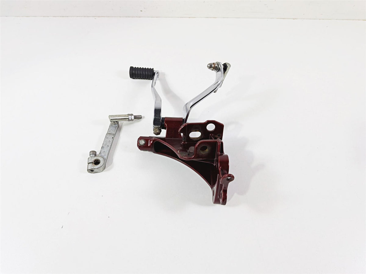 2009 Harley FXCWC Softail Rocker Left Front Footpeg Mount & Shifter 33751-08COZ {{ shop.shopifyCountryName }} - Mototech271