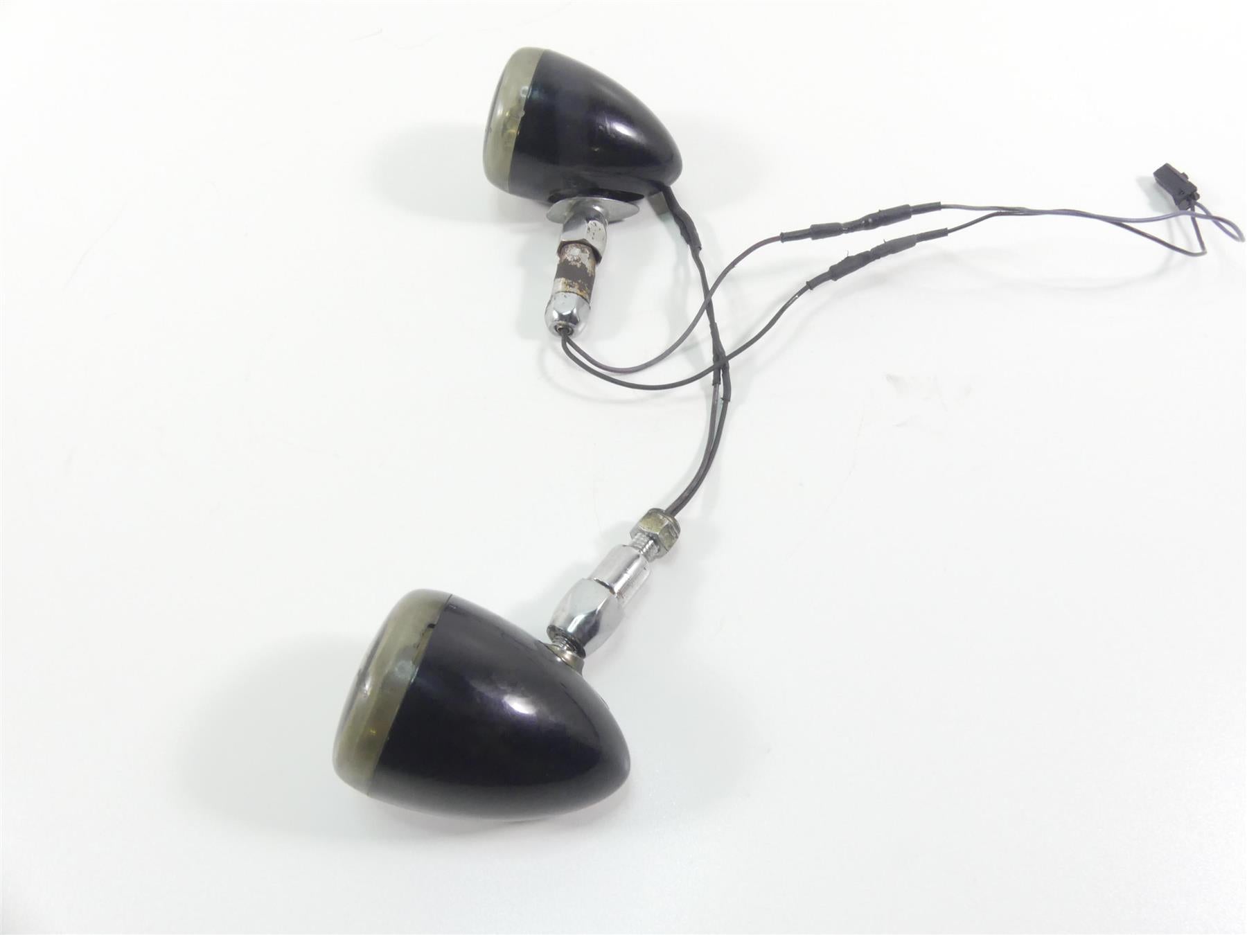 2008 Harley Softail FLSTSB Cross Bones Rear Smoked Led Blinker Signals 68804-06 {{ shop.shopifyCountryName }} - Mototech271