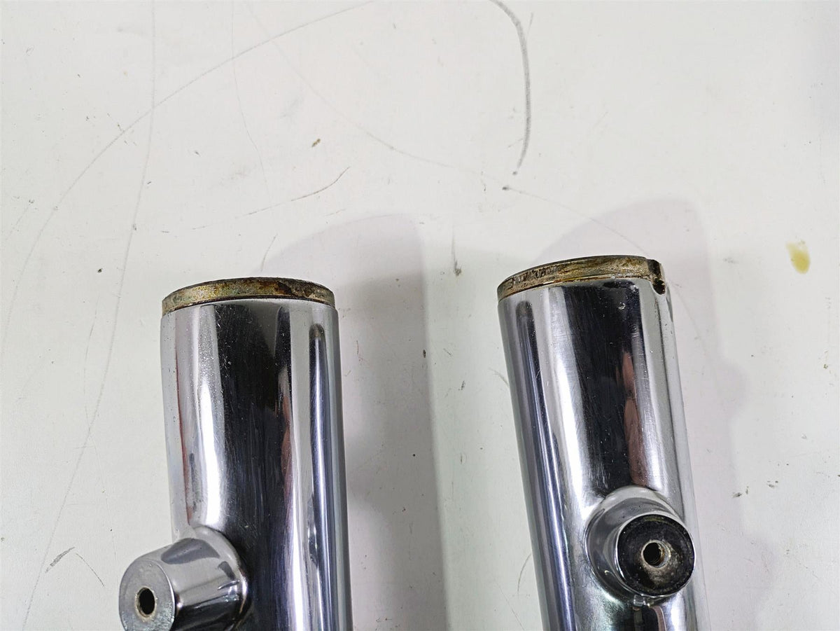 2003 Harley Softail FXSTDI Deuce 100th Front Fork Lower Chrome Leg Set 46068-00 {{ shop.shopifyCountryName }} - Mototech271
