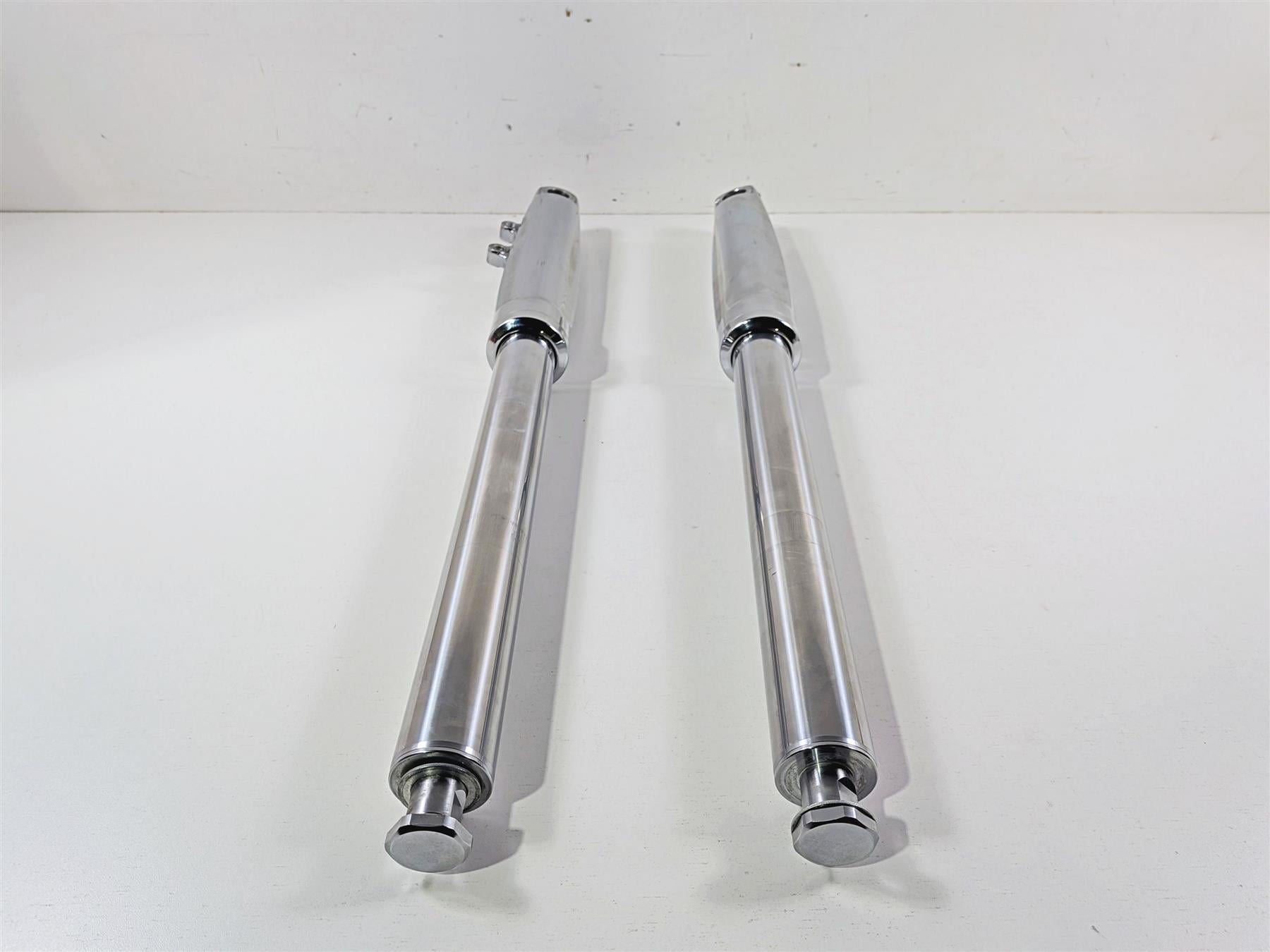 2009 Harley FXCWC Softail Rocker Straight Chrome Front Fork Leg Set 46950-08 {{ shop.shopifyCountryName }} - Mototech271