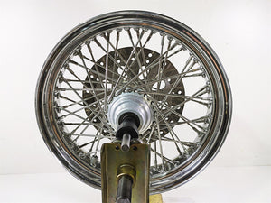 2002 Indian Spirit Deluxe Spoke Front Wheel Rim & Rotor 16x3.5 1mm Runout 21-950