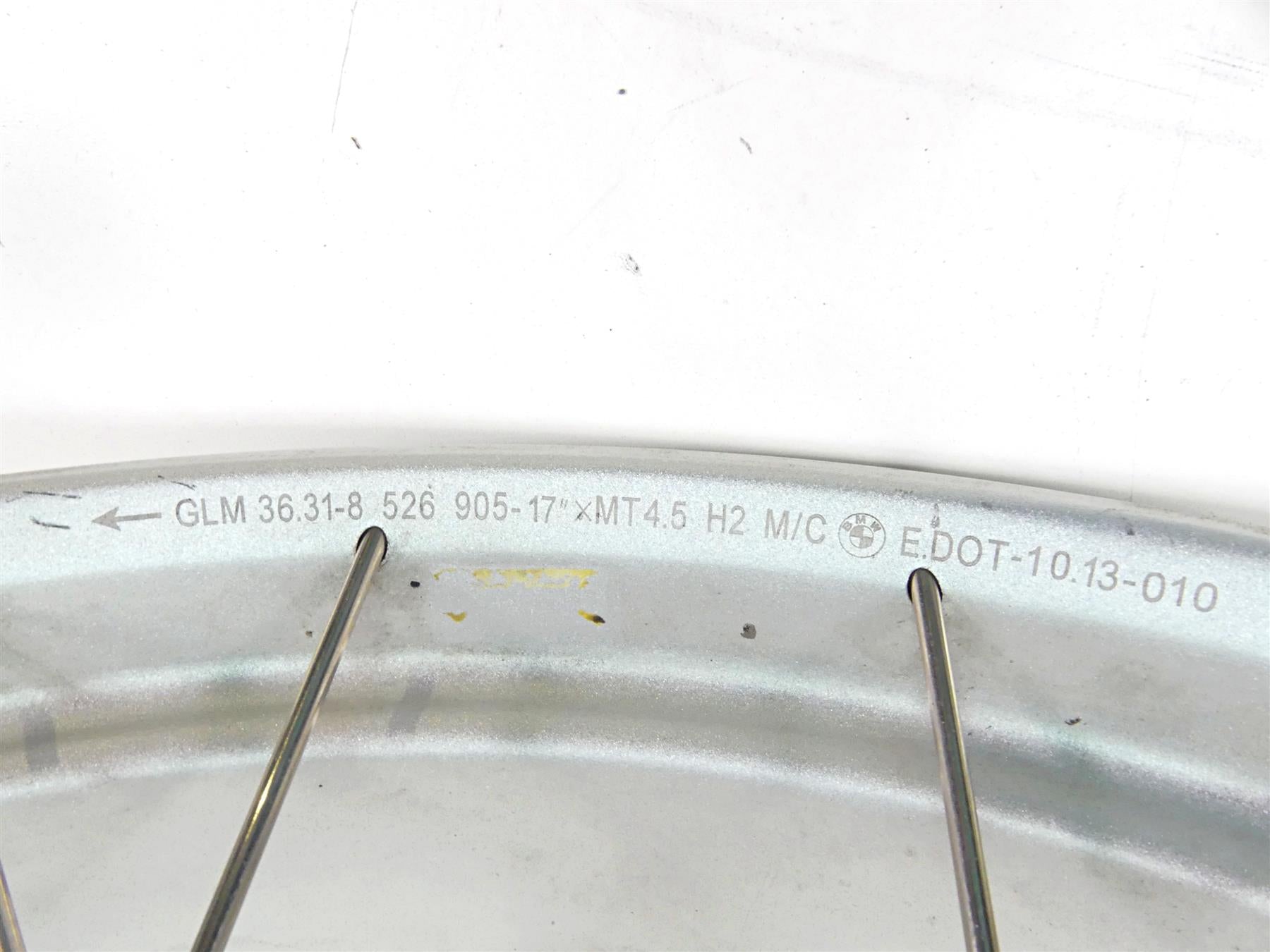 2014 BMW R1200GS K50 Straight 17x4.5 Cross Spoke Rear Wheel Rim 36318526651 {{ shop.shopifyCountryName }} - Mototech271