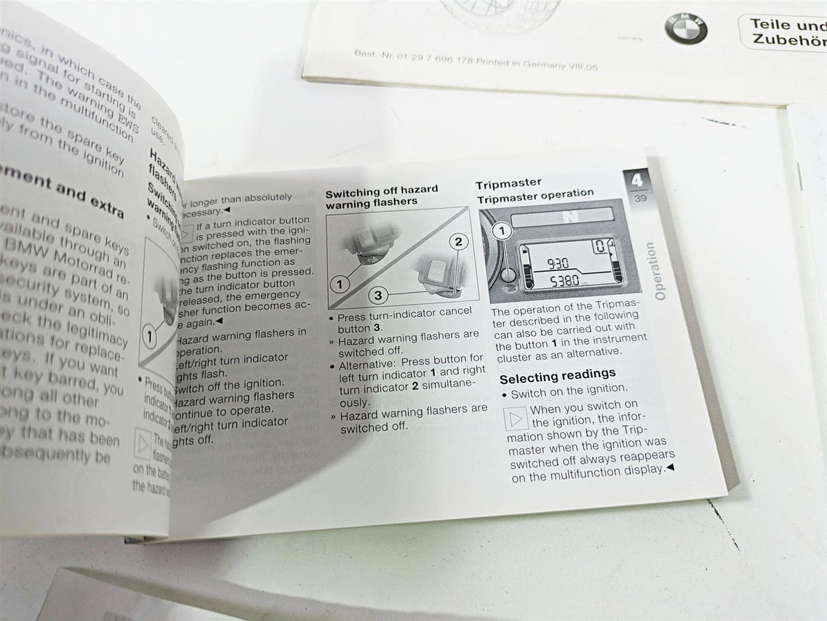2006 BMW R1200GS K255 Adv Owners Manual & Documents Set 014776899307 {{ shop.shopifyCountryName }} - Mototech271