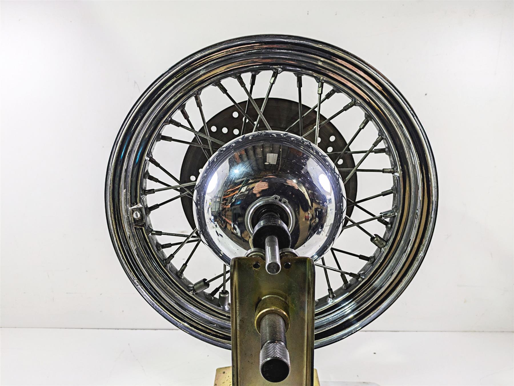 1992 Harley FLSTC Softail Heritage 16x3 Front Wheel Spoke Rim + Cover 43005-86 {{ shop.shopifyCountryName }} - Mototech271