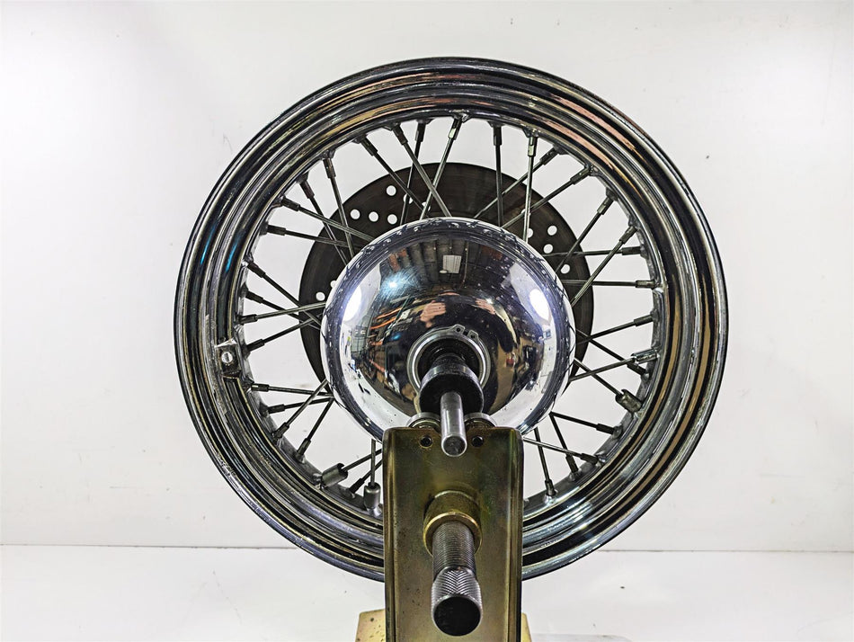 1992 Harley FLSTC Softail Heritage 16x3 Front Wheel Spoke Rim + Cover 43005-86 {{ shop.shopifyCountryName }} - Mototech271