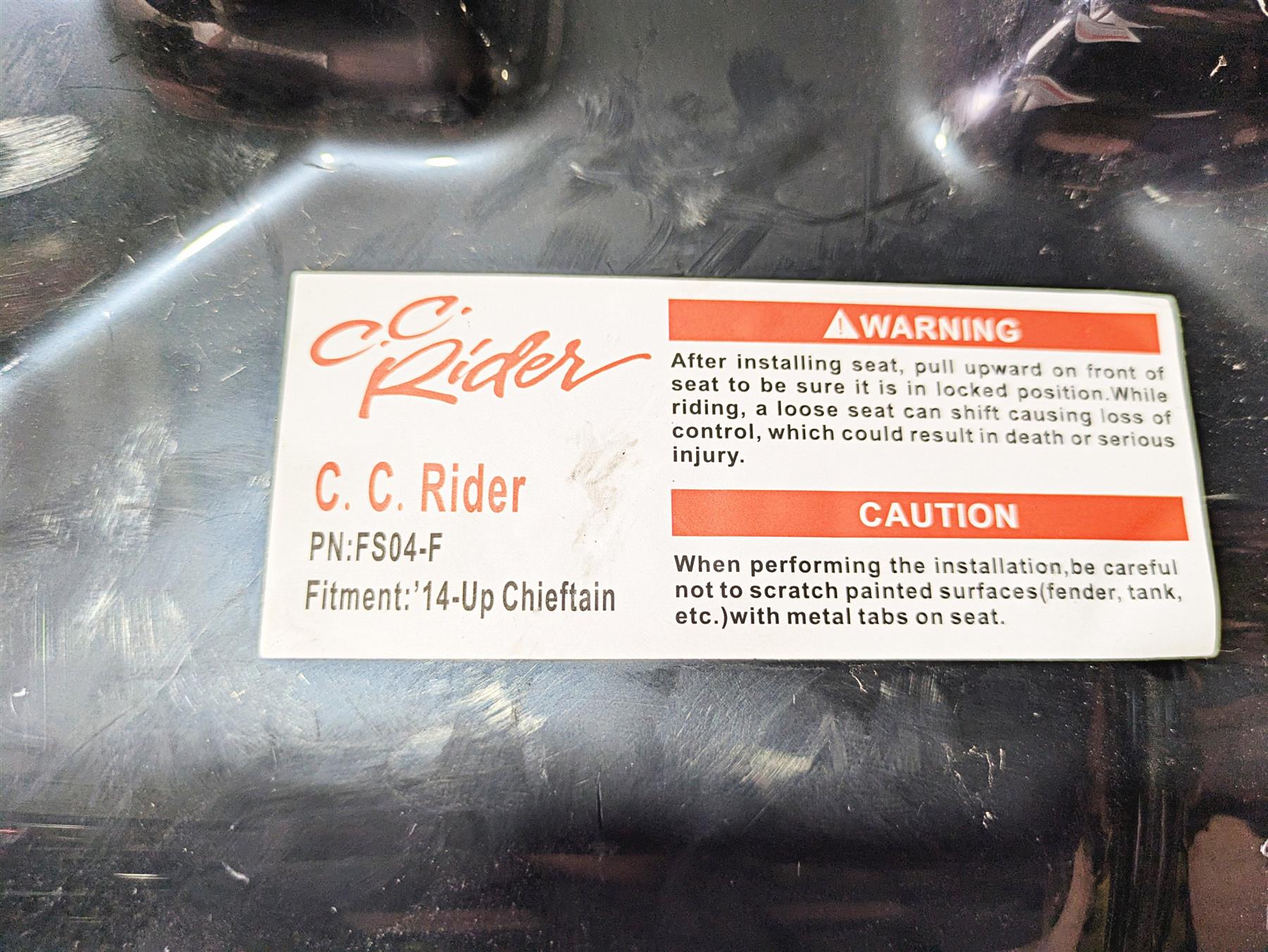2019 Indian Chieftain Limited CC Rider Seat Saddle Red FS04-07-RD {{ shop.shopifyCountryName }} - Mototech271