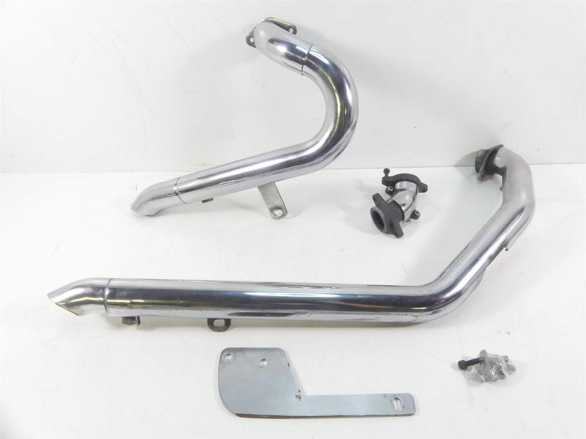 2004 Yamaha XV1700 Road Star Warrior 2 into 2 Short Staggered Exhaust Pipe Set {{ shop.shopifyCountryName }} - Mototech271