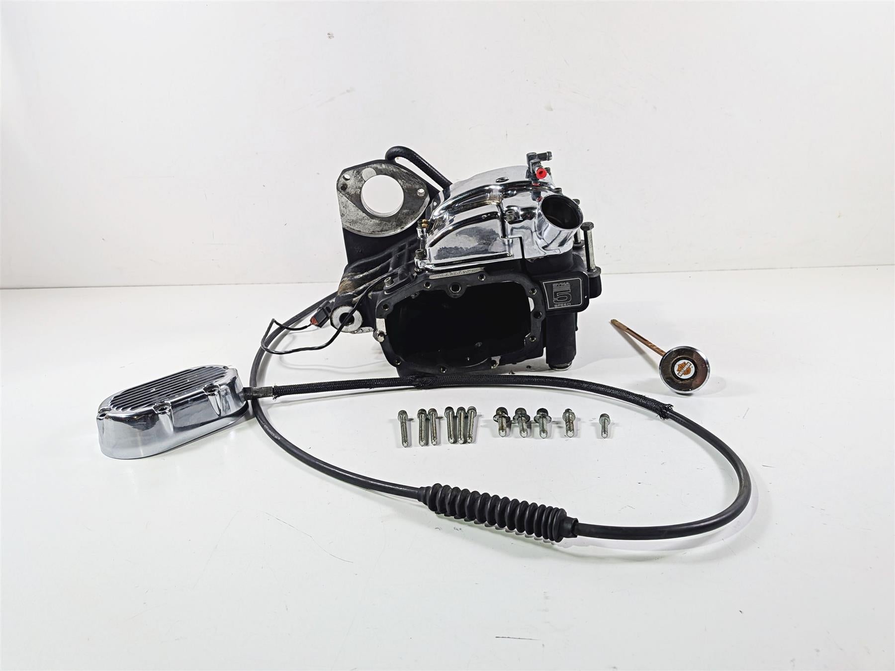 1998 Harley Dyna FXDL Low Rider Transmission Case + Clutch Cable
