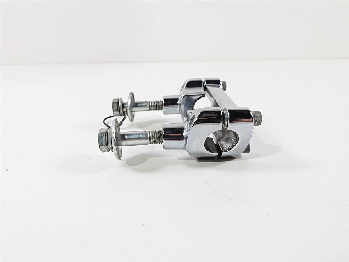 2011 Harley FXDF Dyna Fat Bob Chrome Milwaukee Handlebar Riser Clamps 55900025 {{ shop.shopifyCountryName }} - Mototech271