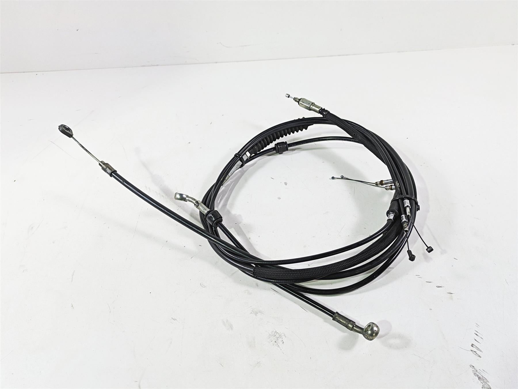2017 Harley Dyna FXDB Street Bob Brake Clutch Throttle Cable Set 14" Ape Hanger {{ shop.shopifyCountryName }} - Mototech271