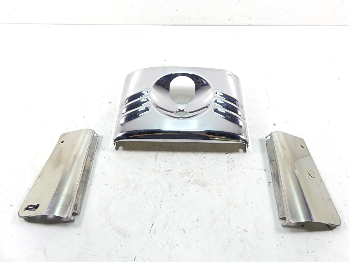 2011 Harley Softail FLSTF Fat Boy Headlight Fork Chrome Panel Cover Set 67982-07 {{ shop.shopifyCountryName }} - Mototech271