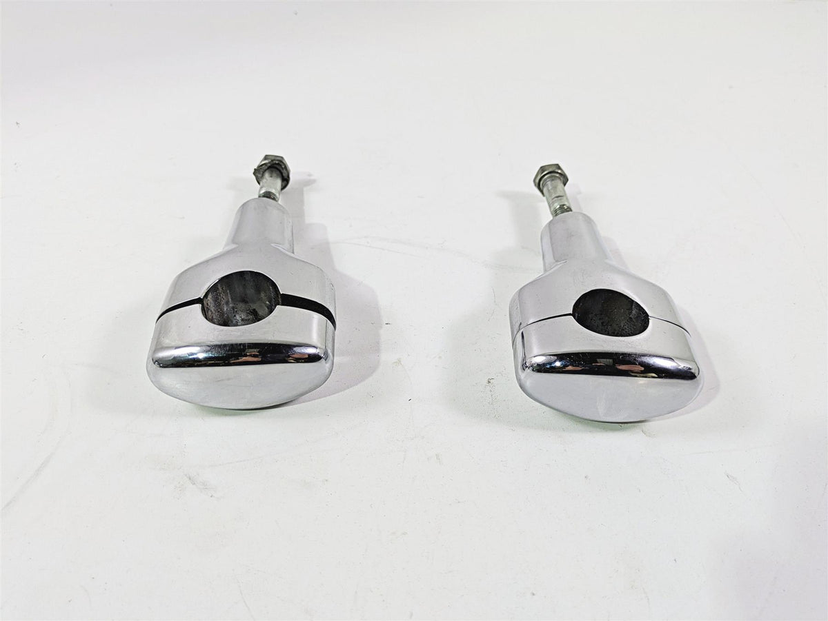 2008 Harley FXCWC Softail Rocker Oem Chrome Fat Bar 3.6" Riser Set 56916-07 {{ shop.shopifyCountryName }} - Mototech271