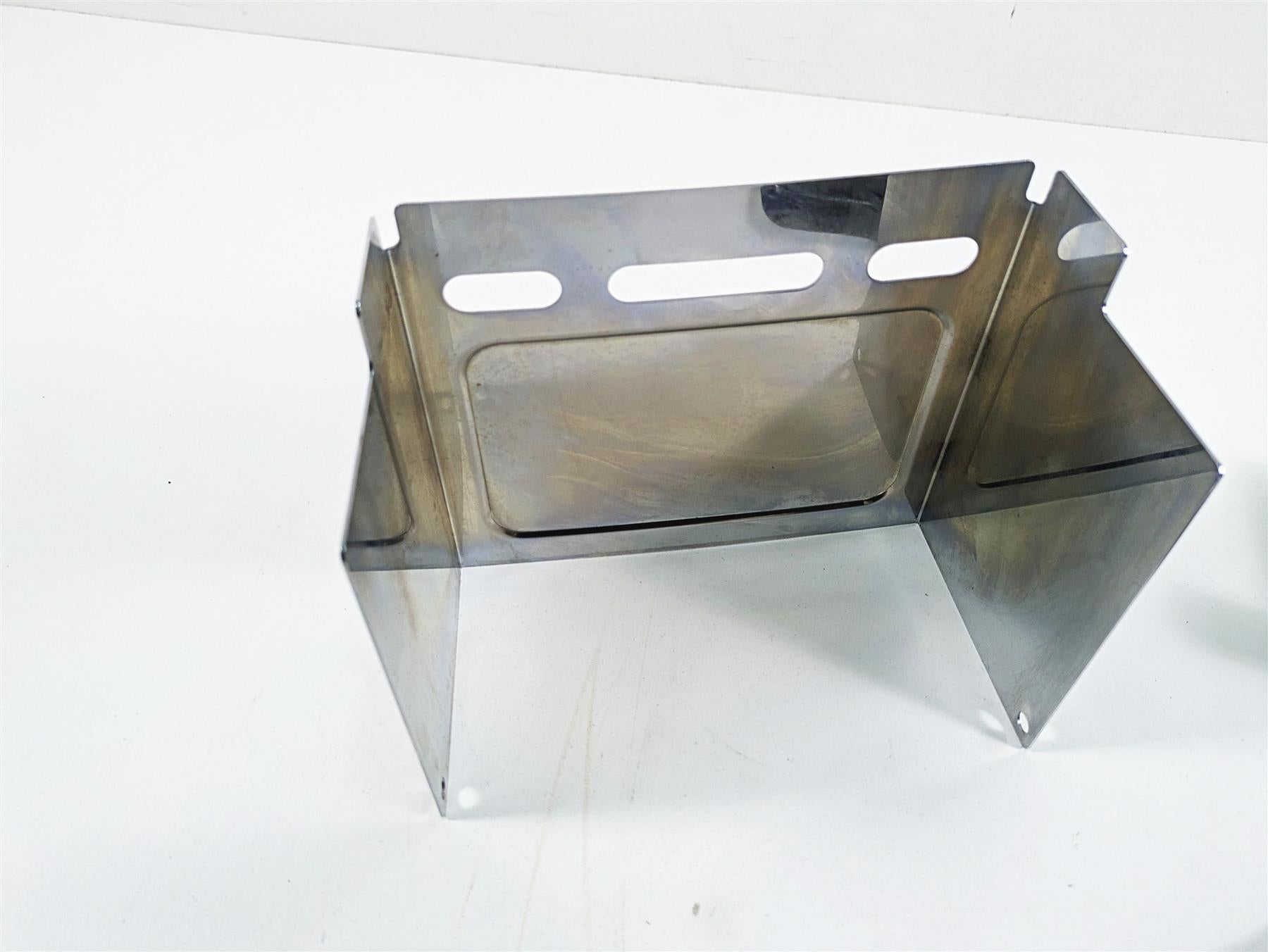 1986 Harley Sportster XLH 883 Battery Box Carrier Stay + Chrome Cover 66191-83 {{ shop.shopifyCountryName }} - Mototech271