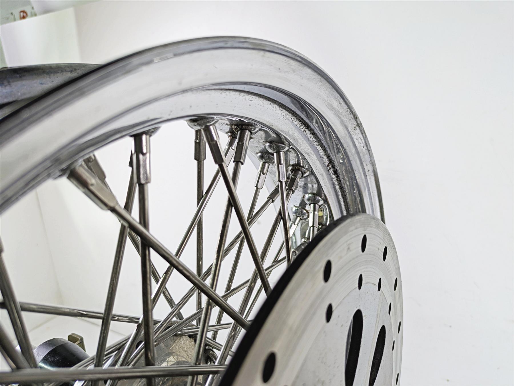2002 Indian Spirit Deluxe Spoke Front Wheel Rim & Rotor 16x3.5 1mm Runout 21-950 {{ shop.shopifyCountryName }} - Mototech271