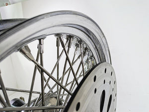 2002 Indian Spirit Deluxe Spoke Front Wheel Rim & Rotor 16x3.5 1mm Runout 21-950