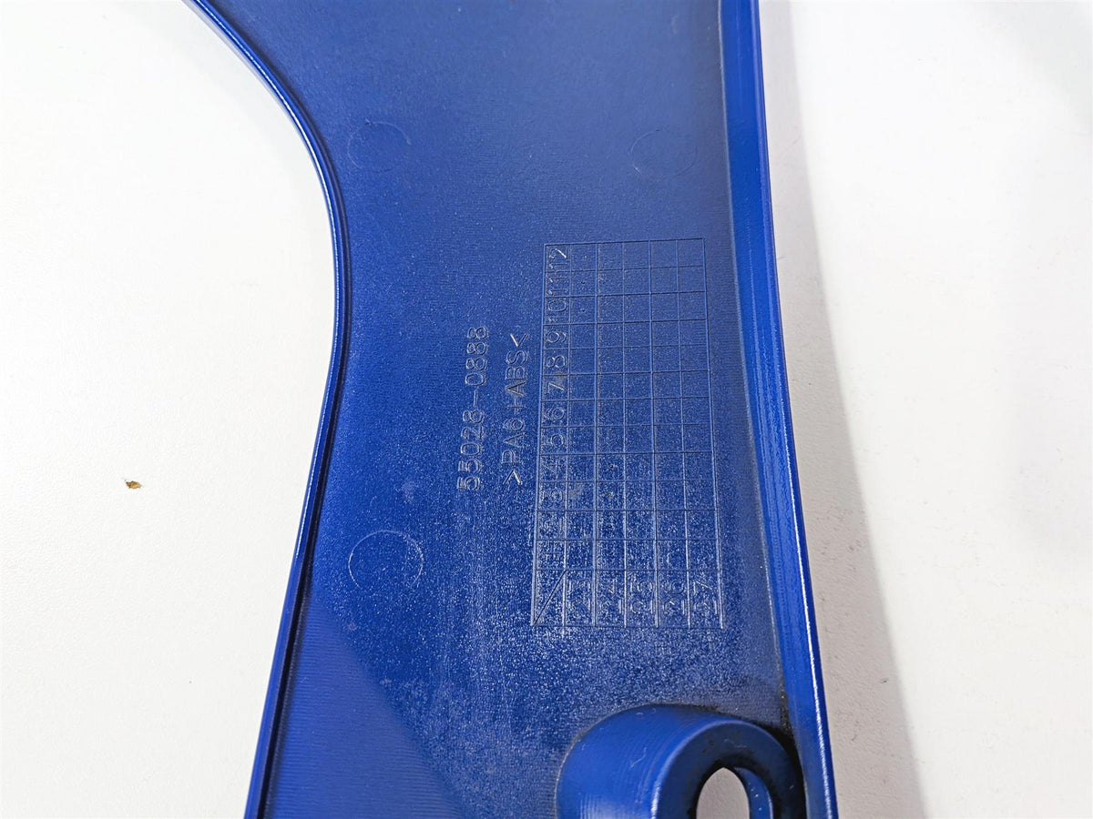 2024 Kawasaki EX500 Ninja 40th An. Blue Lower Belly Cover Fairing Set 55028-0888 {{ shop.shopifyCountryName }} - Mototech271