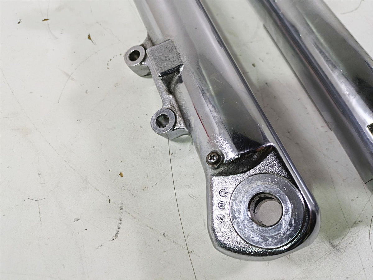 2003 Harley Softail FXSTDI Deuce 100th Front Fork Lower Chrome Leg Set 46068-00 {{ shop.shopifyCountryName }} - Mototech271