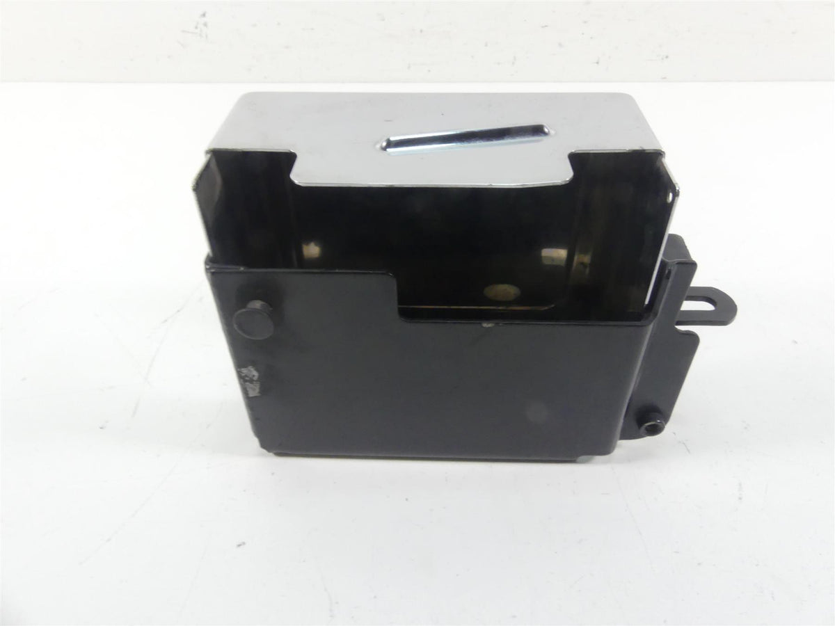 2005 Harley Dyna FXDLI Low Rider Battery Tray Holder Chrome Cover Lid 66375-97 {{ shop.shopifyCountryName }} - Mototech271