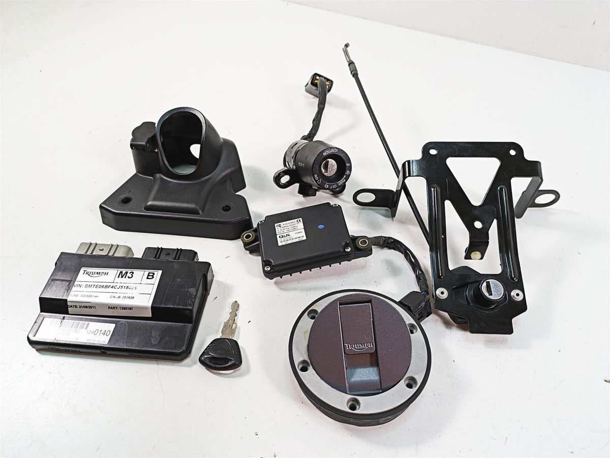 2012 Triumph Tiger 800XC ABS Cdi Ecu Ecm Ignition Switch Key Lock Set T1290187 {{ shop.shopifyCountryName }} - Mototech271