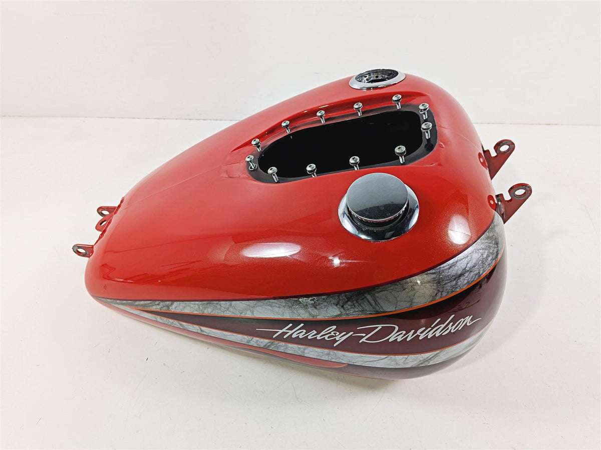 2008 Harley FXDSE CVO Dyna Fuel Gas Tank Scarlet Red Pearl Dark Crimson 61014-08-Mototech271