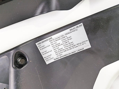 2016 KTM 1290 Super Adventure Plastic Infill Cover Fairing Set 60308058100 {{ shop.shopifyCountryName }} - Mototech271