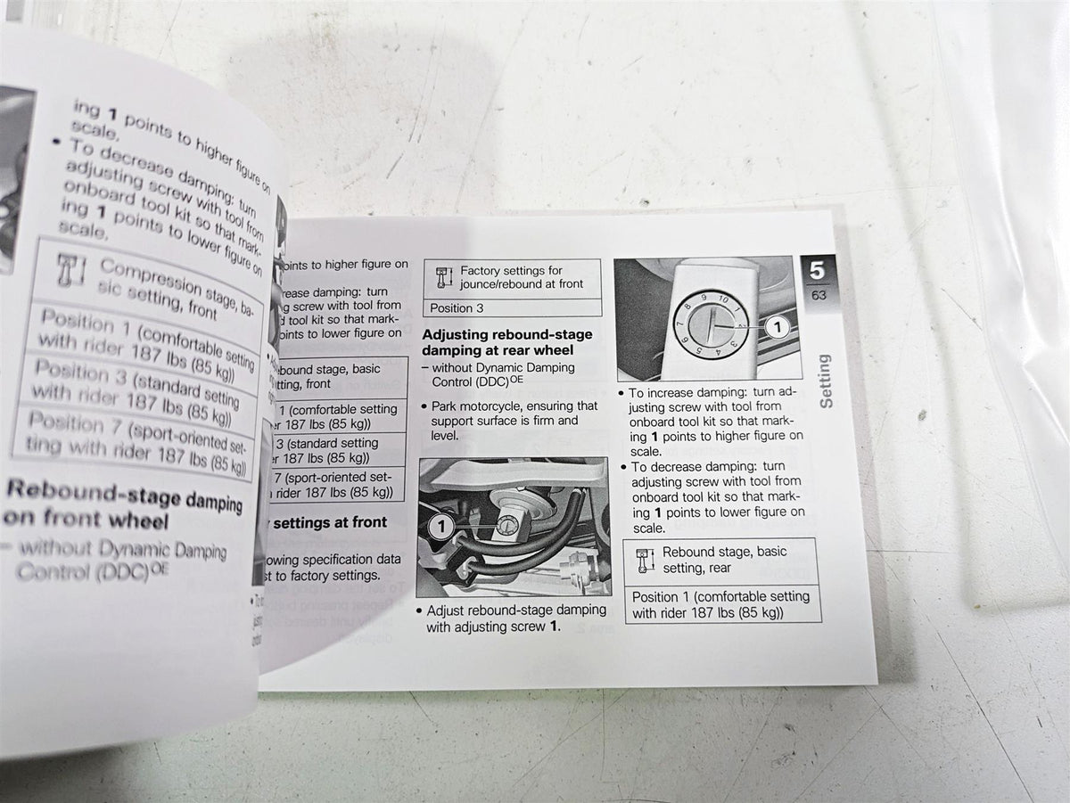 2017 BMW S1000R K47 Owners Manual Booklet & Bag Set 01408387927 {{ shop.shopifyCountryName }} - Mototech271