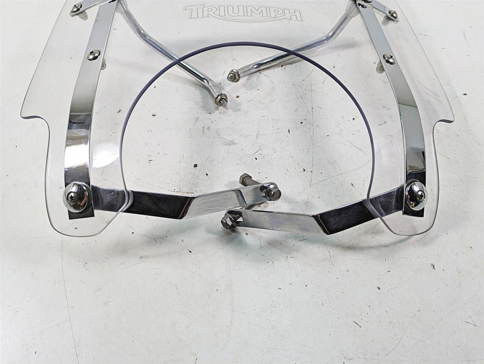 2011 Triumph America Roadster Screen Wind Shield Windshield + Mounts A9748030 {{ shop.shopifyCountryName }} - Mototech271