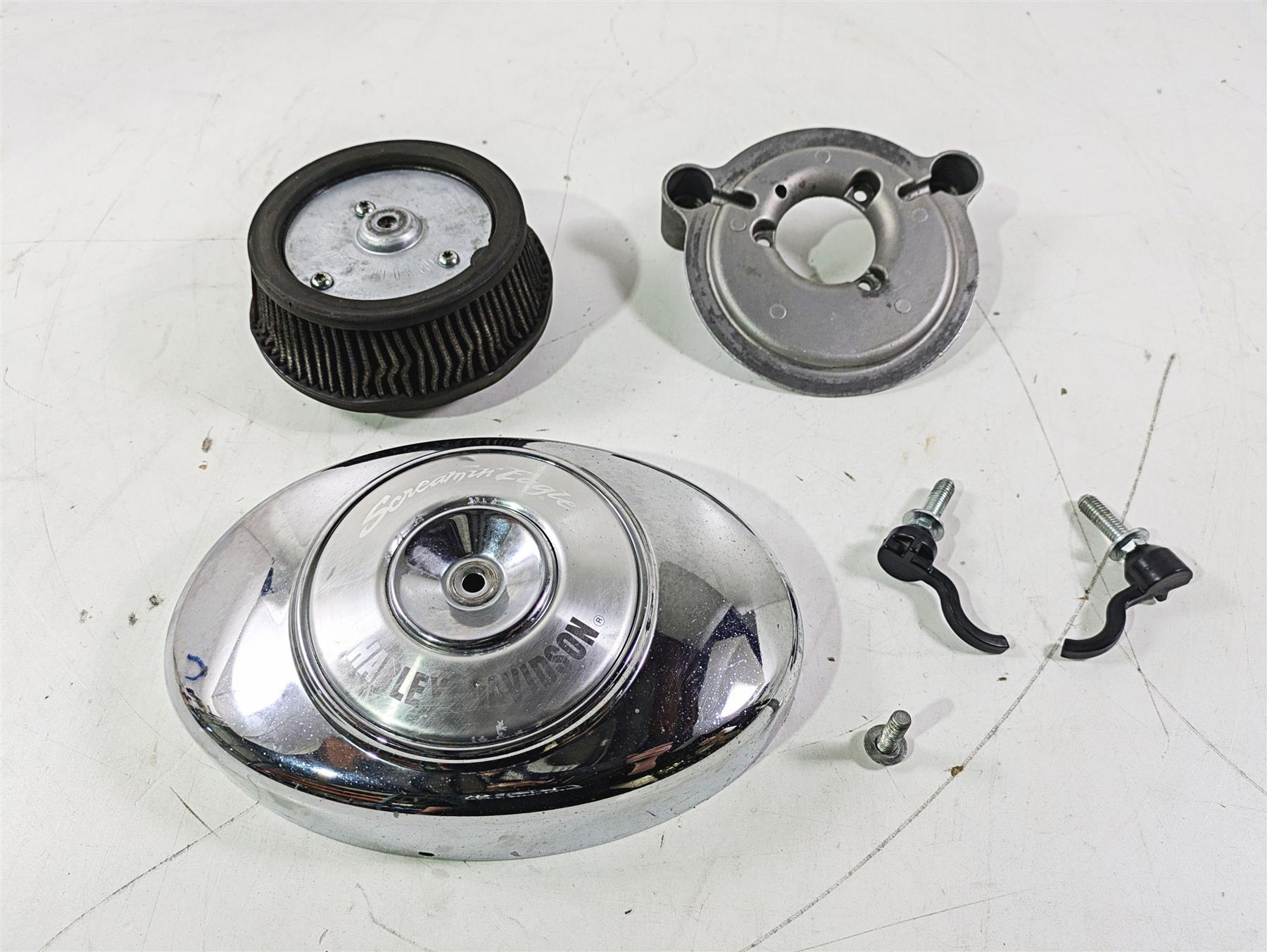 2004 Harley Softail FLSTF Fat Boy Screamin Eagle Air Filter Set - Read 29121-01 | Mototech271