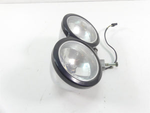 2014 Harley FXDF Dyna Fat Bob Dual Chrome Headlight Head Light Lamp 67700167 | Mototech271