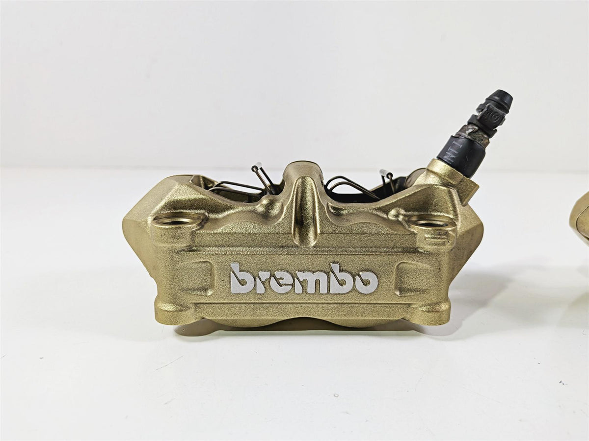 2007 Mv Agusta F4 1000R 312 Brembo 100mm Gold Front Brake Caliper Set 8000A6415-Mototech271