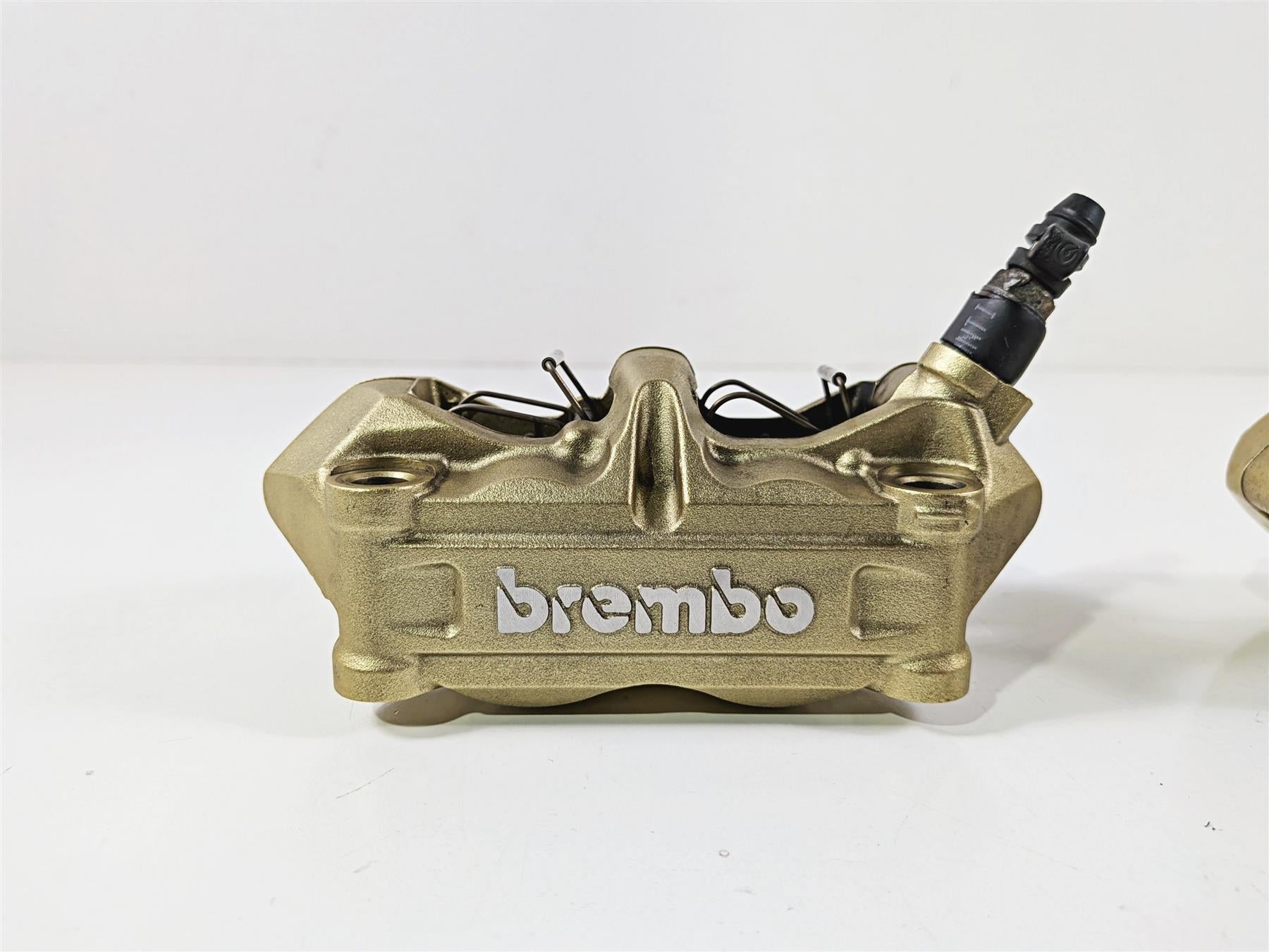 2007 Mv Agusta F4 1000R 312 Brembo 100mm Gold Front Brake Caliper Set 8000A6415-Mototech271