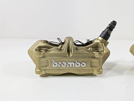 2007 Mv Agusta F4 1000R 312 Brembo 100mm Gold Front Brake Caliper Set 8000A6415-Mototech271