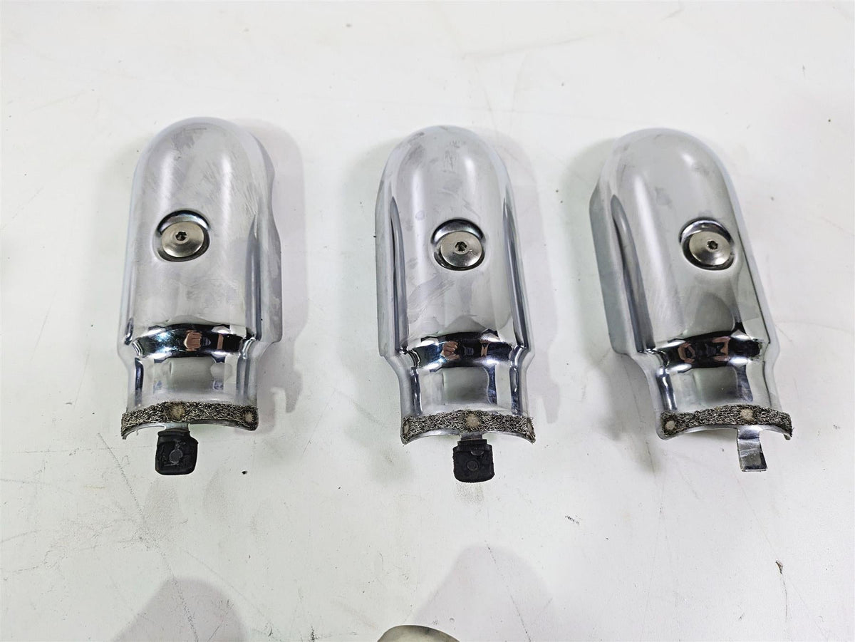 2006 Triumph Rocket 3 Exhaust Chrome Heat Shield Cover Set T2208512 {{ shop.shopifyCountryName }} - Mototech271