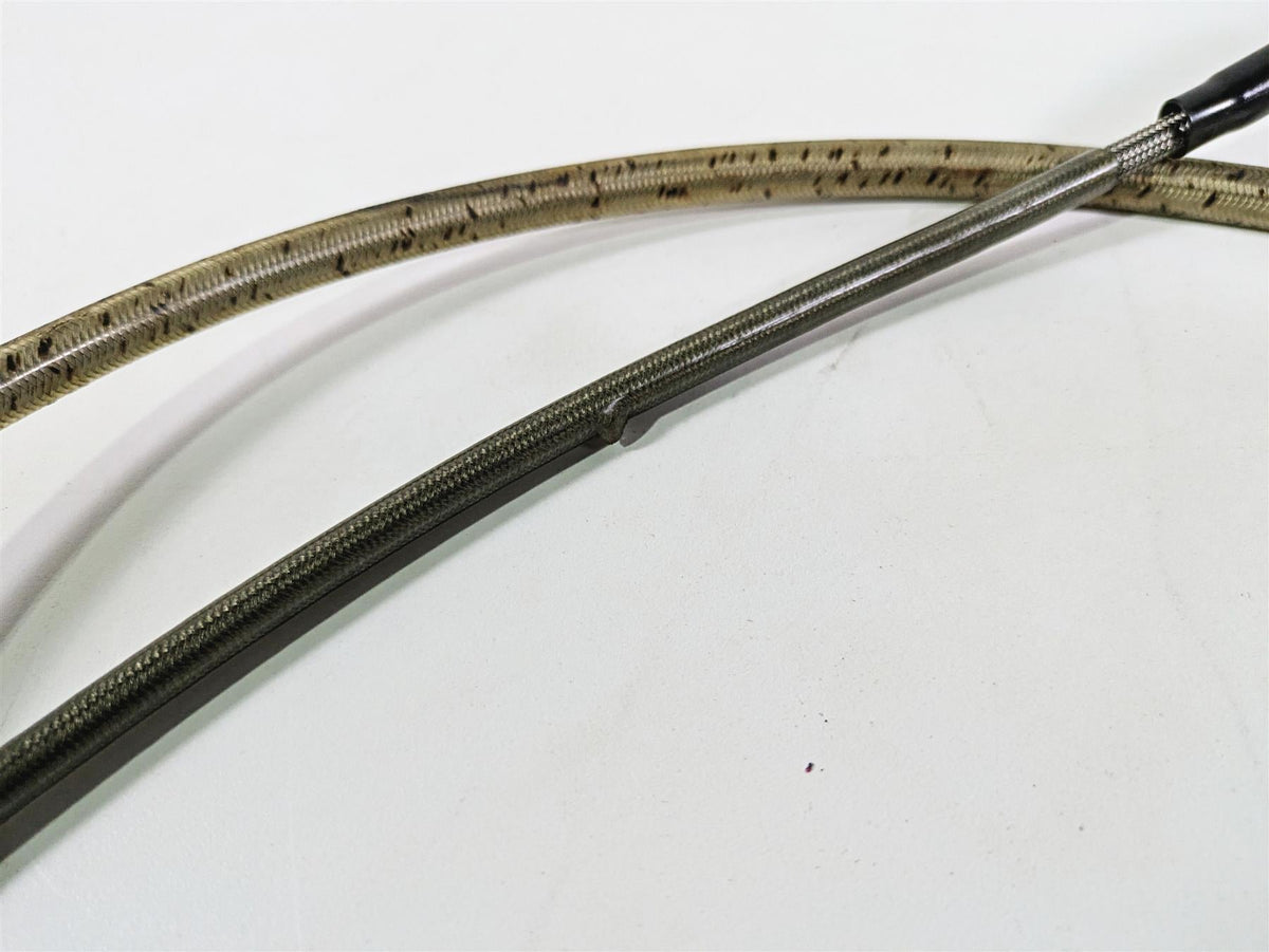 2009 Harley FLSTSB Cross Bones Extended Brake Line Throttle Cable Set 15" {{ shop.shopifyCountryName }} - Mototech271
