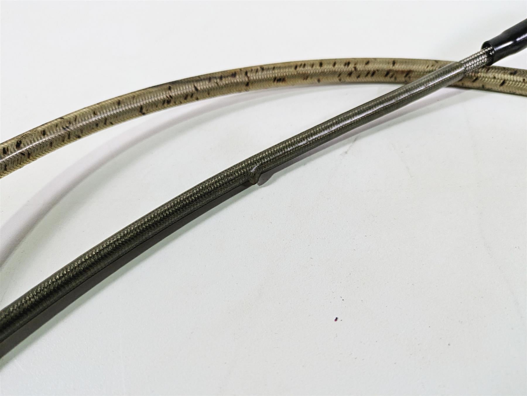 2009 Harley FLSTSB Cross Bones Extended Brake Line Throttle Cable Set 15" {{ shop.shopifyCountryName }} - Mototech271