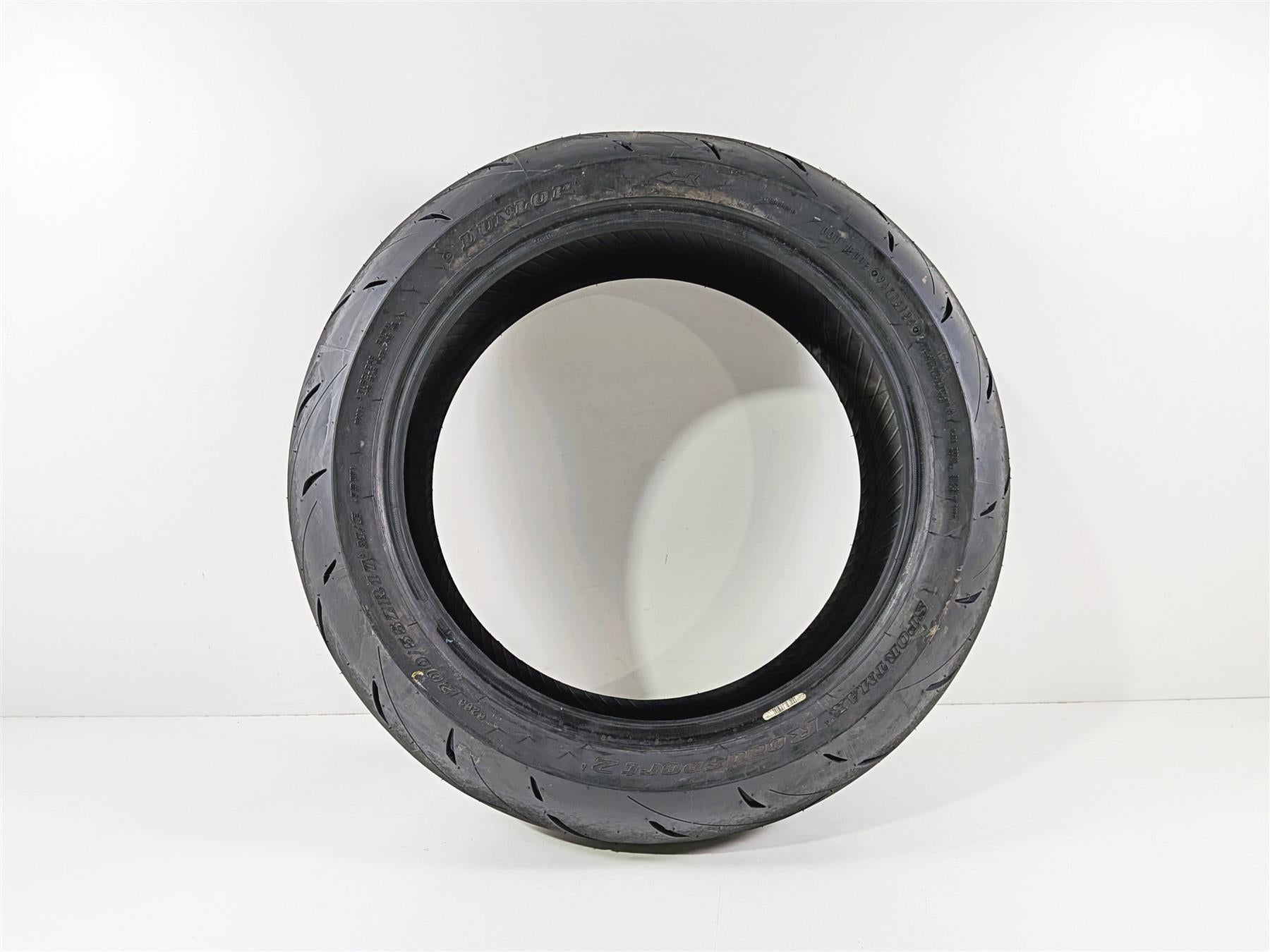 Used Motorcycle Rear Tire Dunlop Sportmax Roadsport 2 200/55-R17 78W DOT5124 636541-Mototech271