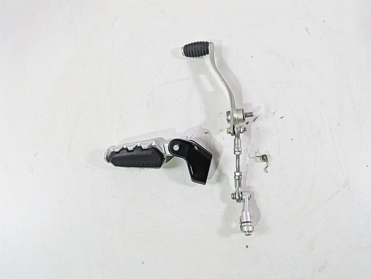 2022 Ducati Scrambler Desert Sled Left Front Foot Peg Mount & Shifter 82433661A {{ shop.shopifyCountryName }} - Mototech271