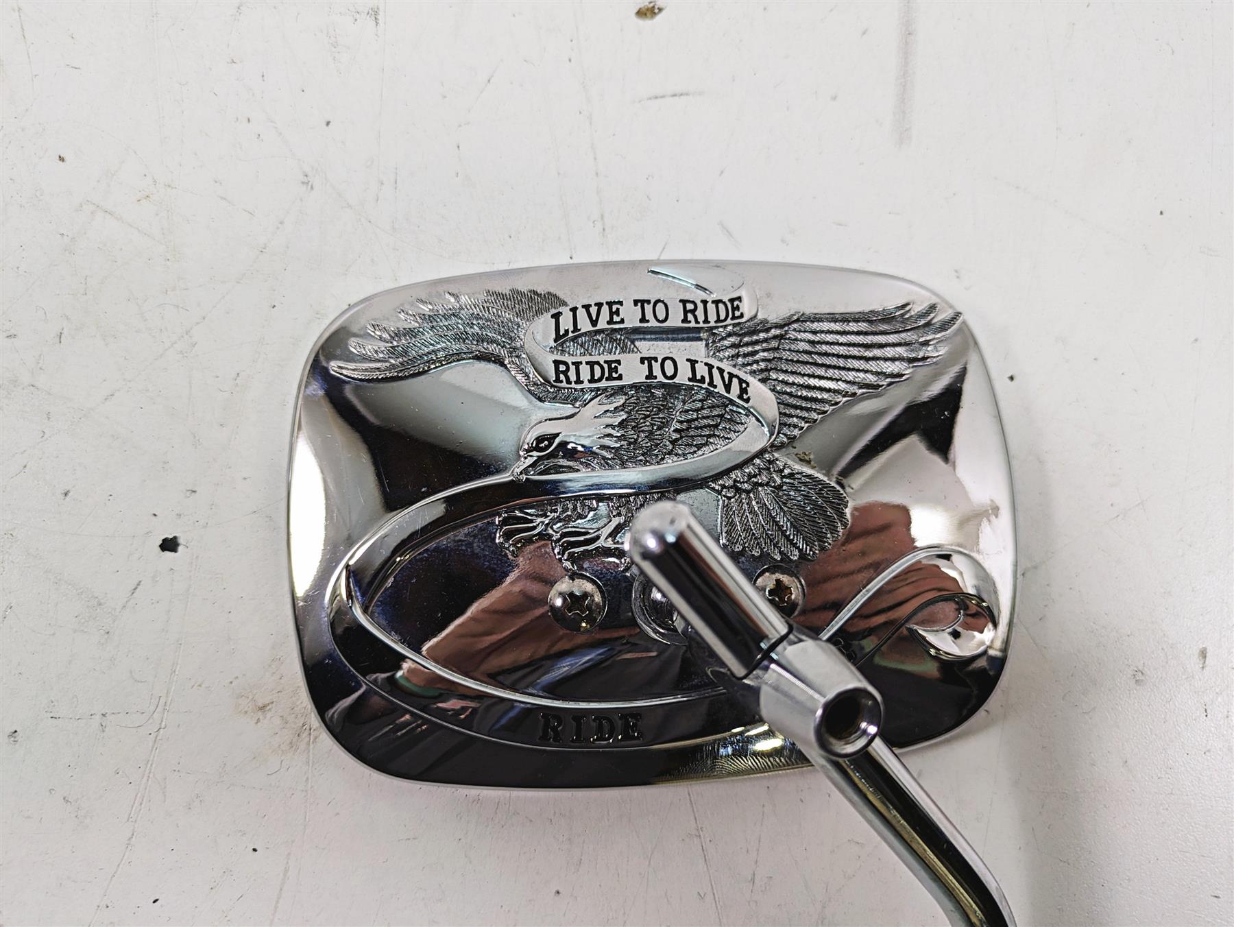 2006 Harley Softail FXSTSI Springer Live To Ride Chrome Mirror Set 91845-03B {{ shop.shopifyCountryName }} - Mototech271