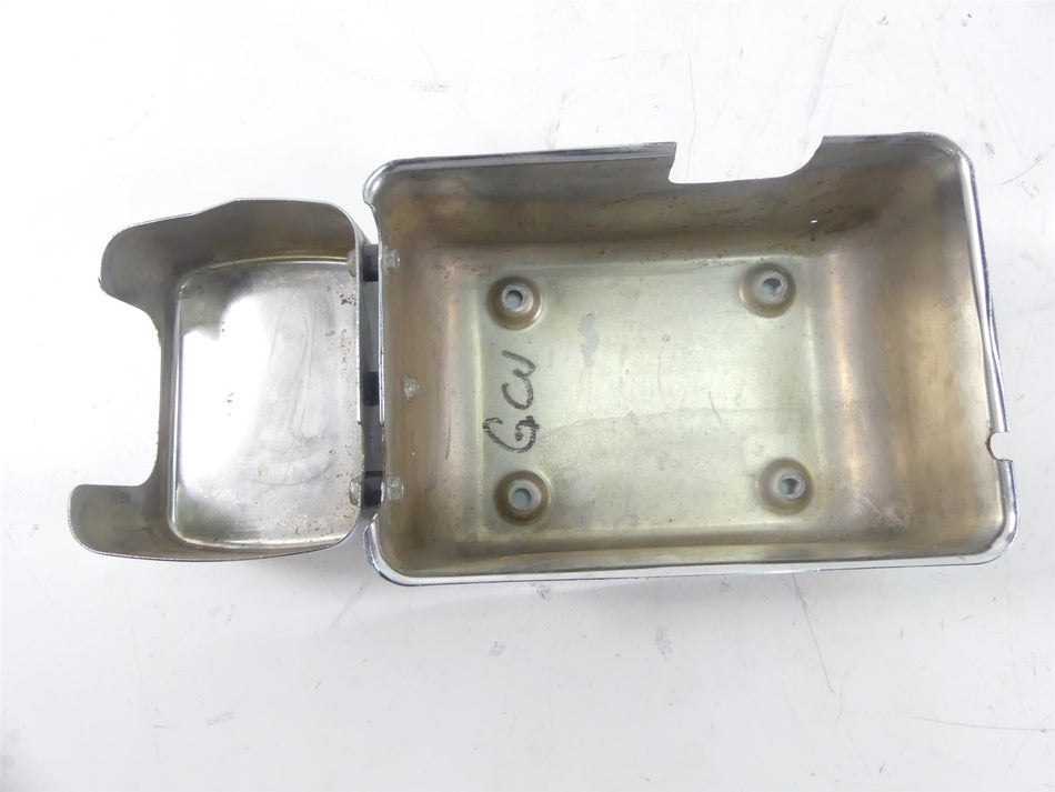 1995 Harley Dyna FXDL Low Rider Electrical Battery Chrome Cover Carrier 66347-91 {{ shop.shopifyCountryName }} - Mototech271