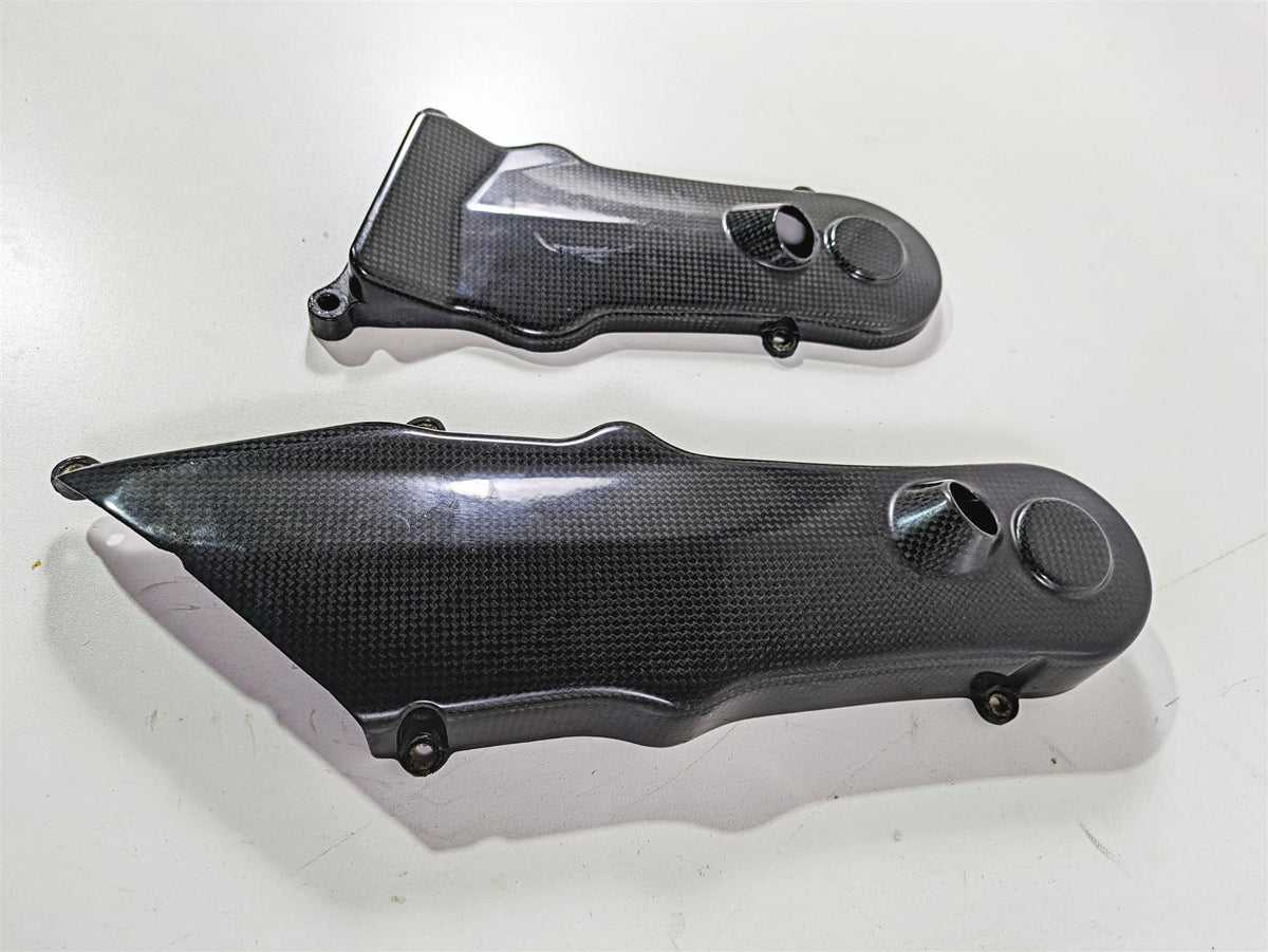 2009 Ducati Multistrada 1100 S Carbon Timing Cover Fairing Set 24510861 24510851 {{ shop.shopifyCountryName }} - Mototech271