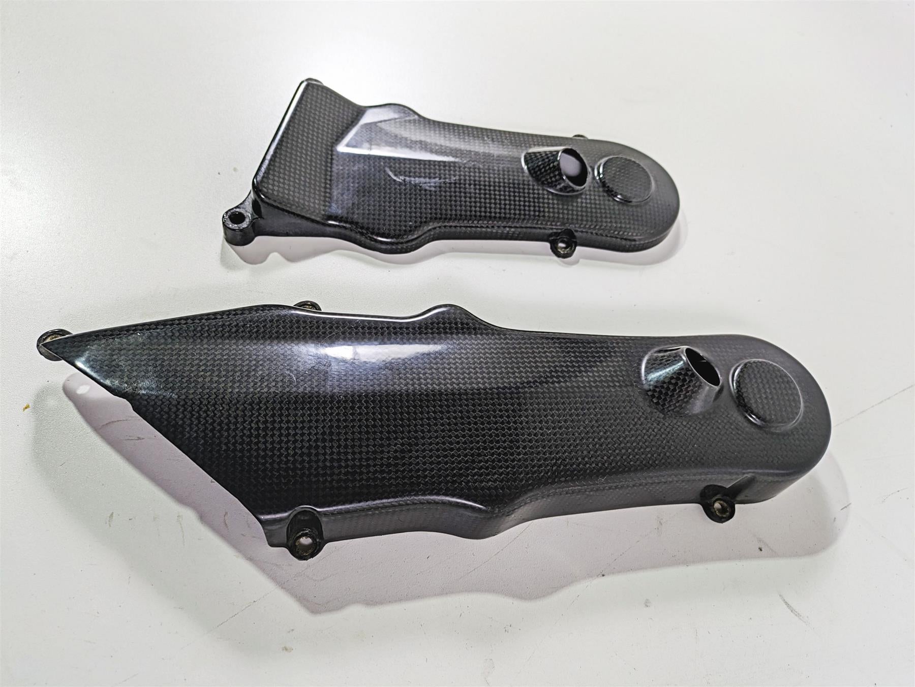 2009 Ducati Multistrada 1100 S Carbon Timing Cover Fairing Set 24510861 24510851 {{ shop.shopifyCountryName }} - Mototech271